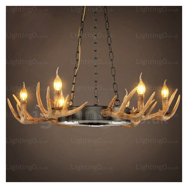 9 Light Vintage Retro Rustikálny Luster Závesné svietidlo