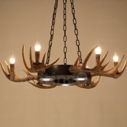 9 Light Vintage Retro Rustikálny Luster Závesné svietidlo
