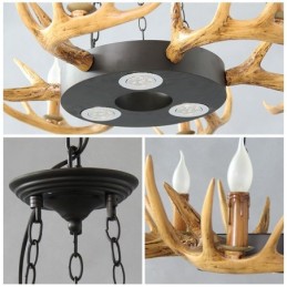 9 Light Vintage Retro Rustikálny Luster Závesné svietidlo