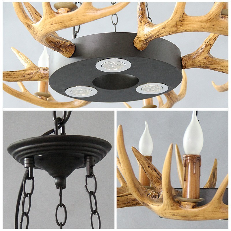 9 Light Vintage Retro Rustikálny Luster Závesné svietidlo