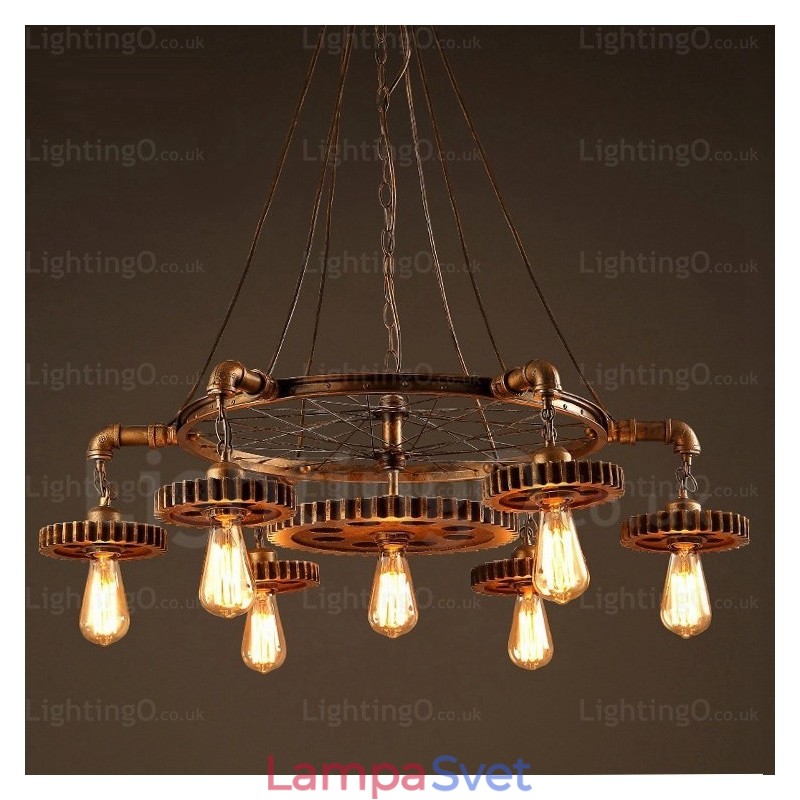 7 Light Vintage Retro závesné svietidlo