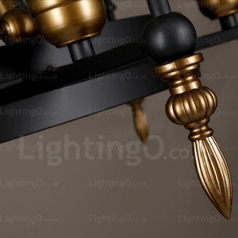 6 Light Vintage Retro závesné svietidlo so skleneným tienidlom