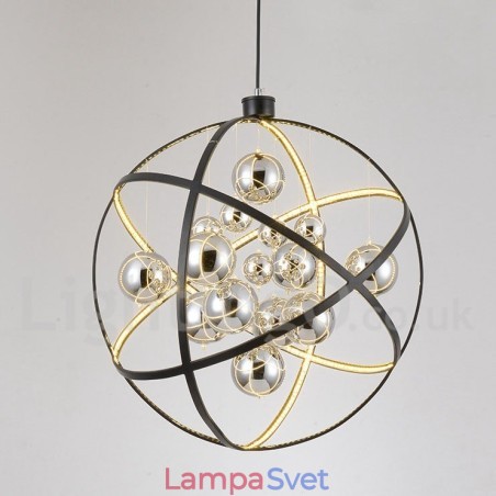 Priemer 50CM 80CM Vintage Globe Luster Rusty Color Závesné svetlo Priemer 50CM 80CM Vintage Globe Luster Rusty Color Závesné svetlo