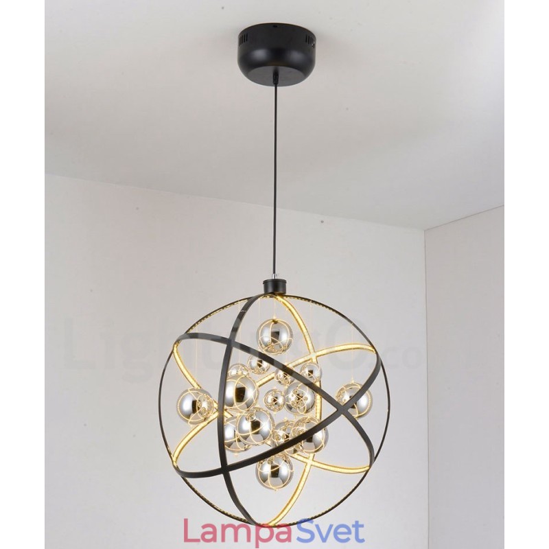 Priemer 50CM 80CM Vintage Globe Luster Rusty Color Závesné svetlo