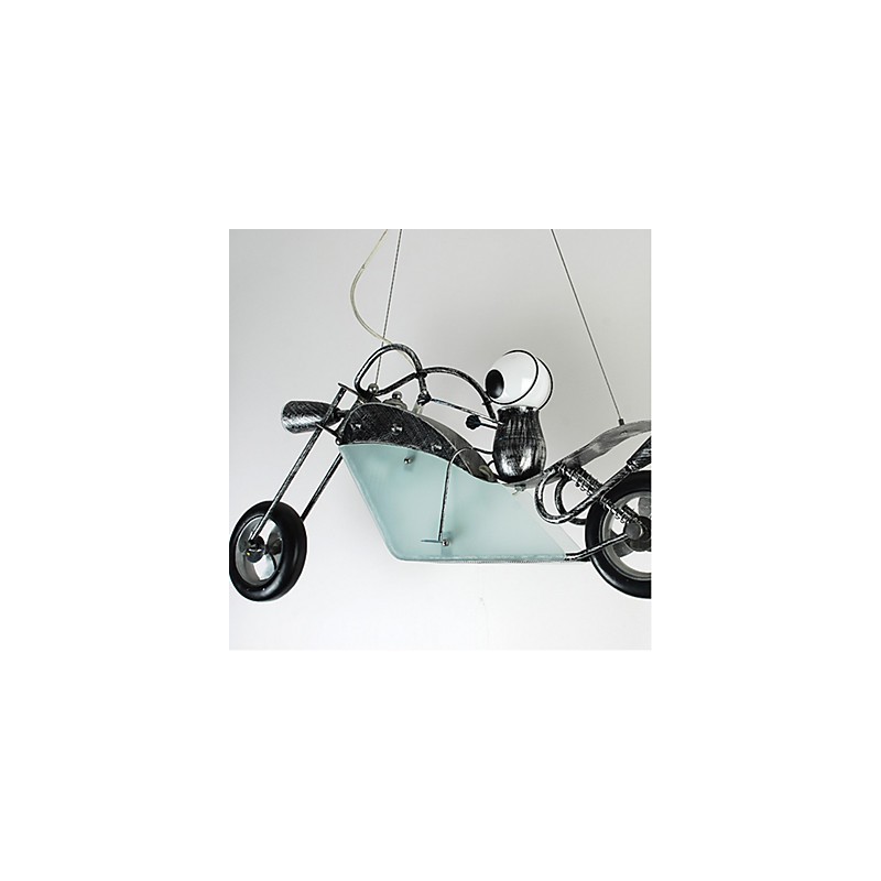 Osvetľovacie lampy Nostalgic Children Boy Motorcycle Iron Luster