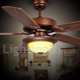 48" 52" Country retro rustikálny stropný ventilátor Lodge Vintage