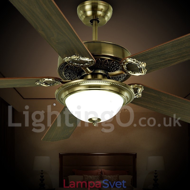 48" 52" Country retro rustikálny stropný ventilátor Lodge Vintage