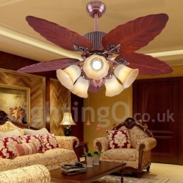 48-palcový stropný ventilátor Country Retro Rustic Lodge Vintage