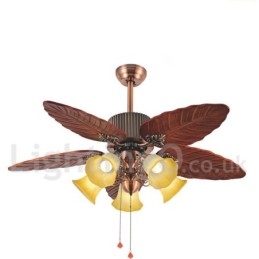 48-palcový stropný ventilátor Country Retro Rustic Lodge Vintage