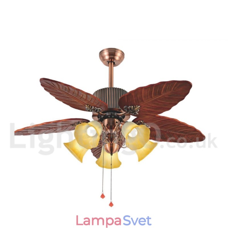 48-palcový stropný ventilátor Country Retro Rustic Lodge Vintage
