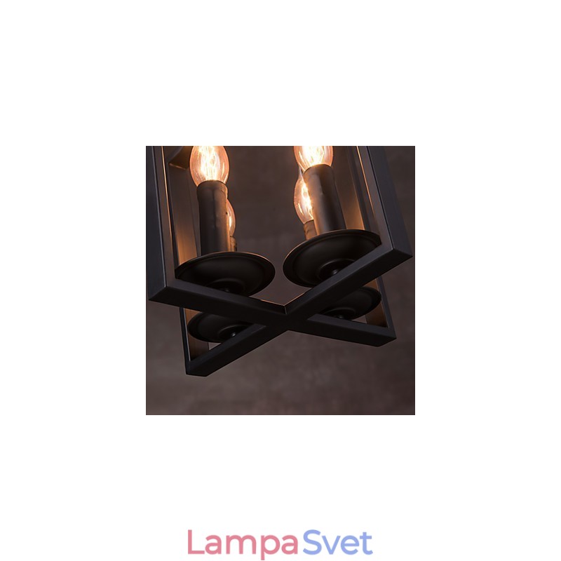4 Light Vintage Minimalist Iron Painting Pendant Light