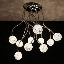 Jednoduché Iron Ceiling Round Iron Kreatívna lampa Lampa z hliníkového drôtu