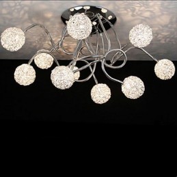 Jednoduché Iron Ceiling Round Iron Kreatívna lampa Lampa z hliníkového drôtu