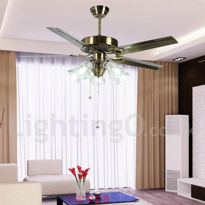 52" vintage stropný ventilátor európskeho štýlu