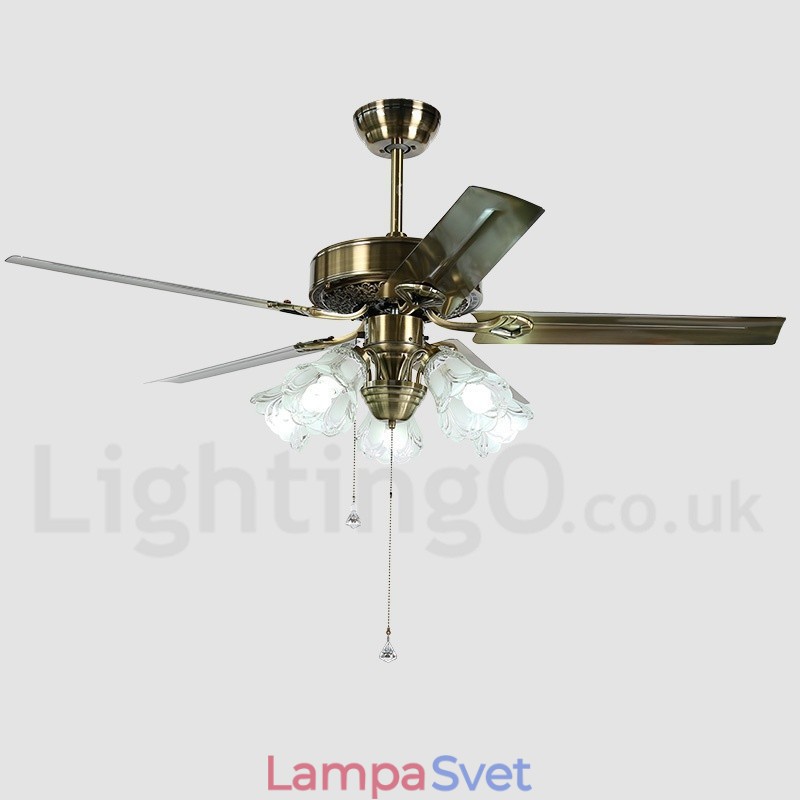 52" vintage stropný ventilátor európskeho štýlu