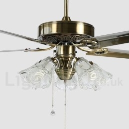 52" vintage stropný ventilátor európskeho štýlu