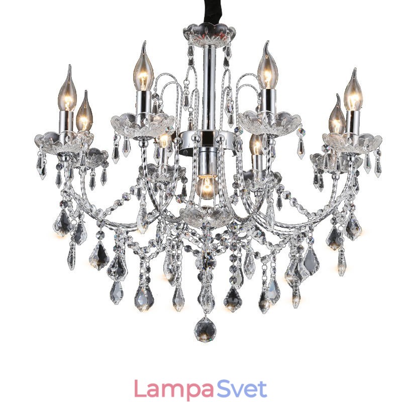 Elegantný krištáľový luster s 9 svetlami