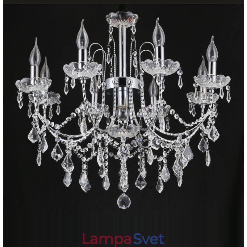 Elegantný krištáľový luster s 9 svetlami