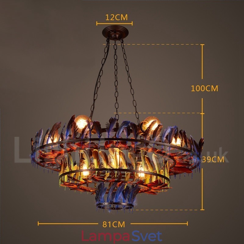 Retro Steel Lighting Store Závesné luster Light