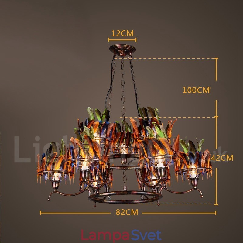 Retro Steel Lighting Store Závesné luster Light