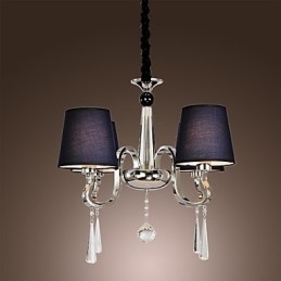 Vintage Luster 4 Light Classic Fabric Metal Paint