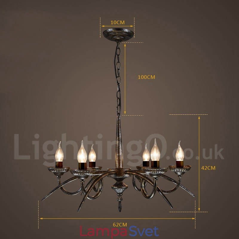 Závesné lusterové svietidlo v industriálnom štýle