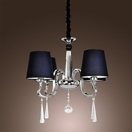 Vintage Luster 4 Light Classic Fabric Metal Paint