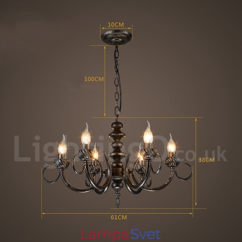 Závesné lusterové svietidlo v industriálnom štýle