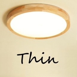 Ultra tenké okrúhle drevené stropné svietidlo Akrylátové stropné svietidlo z masívneho dreva Nordic Lights