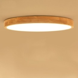 Ultra tenké okrúhle drevené stropné svietidlo Akrylátové stropné svietidlo z masívneho dreva Nordic Lights