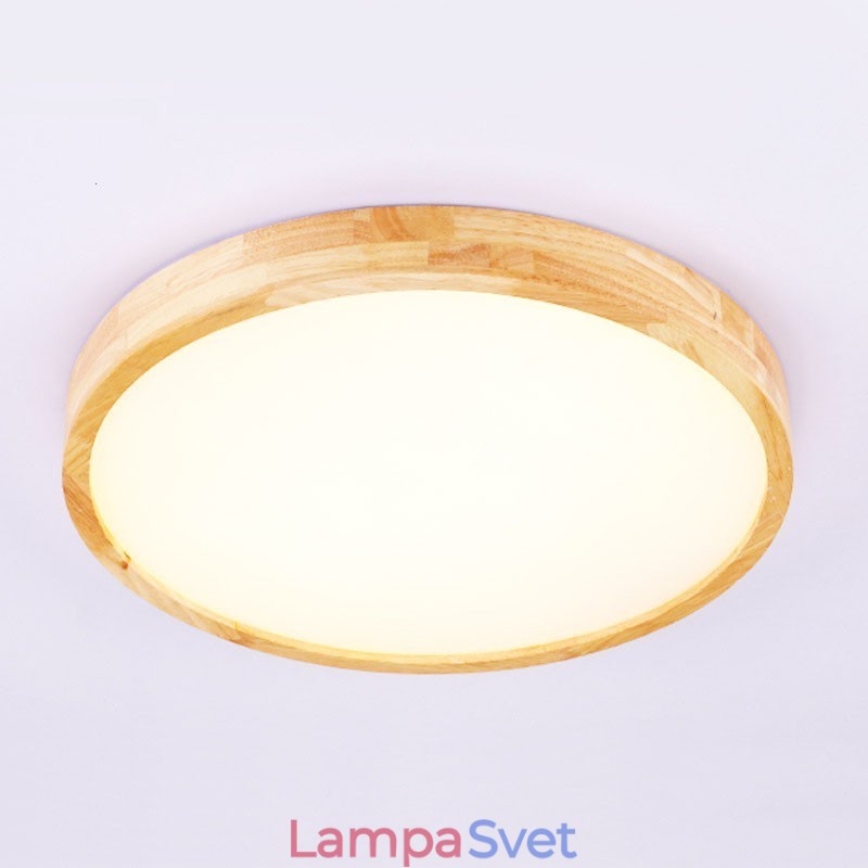 Ultra tenké okrúhle drevené stropné svietidlo Akrylátové stropné svietidlo z masívneho dreva Nordic Lights
