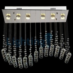 Moderný súčasný luster Závesné svietidlo na zapustenú montáž Crystal Rain Drop Light