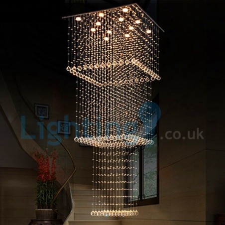Moderný súčasný luster Závesné svietidlo na zapustenú montáž Crystal Rain Drop Light Moderný súčasný luster Závesné svietidlo na zapustenú montáž Crystal Rain Drop Light