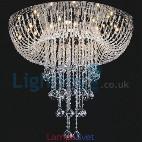 Moderný súčasný luster Závesné svietidlo na zapustenú montáž Crystal Rain Drop Light Moderný súčasný luster Závesné svietidlo na zapustenú montáž Crystal Rain Drop Light