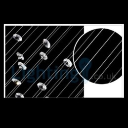 Moderný súčasný luster Závesné svietidlo na zapustenú montáž Crystal Rain Drop Light