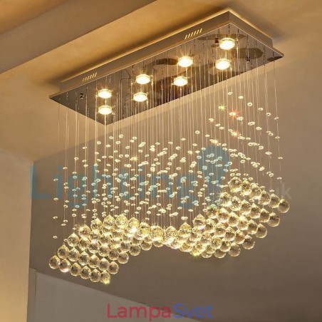Moderný súčasný luster Závesné svietidlo na zapustenú montáž Crystal Rain Drop Light Moderný súčasný luster Závesné svietidlo na zapustenú montáž Crystal Rain Drop Light
