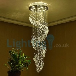 Moderný súčasný luster Závesné svietidlo na zapustenú montáž Crystal Rain Drop Light