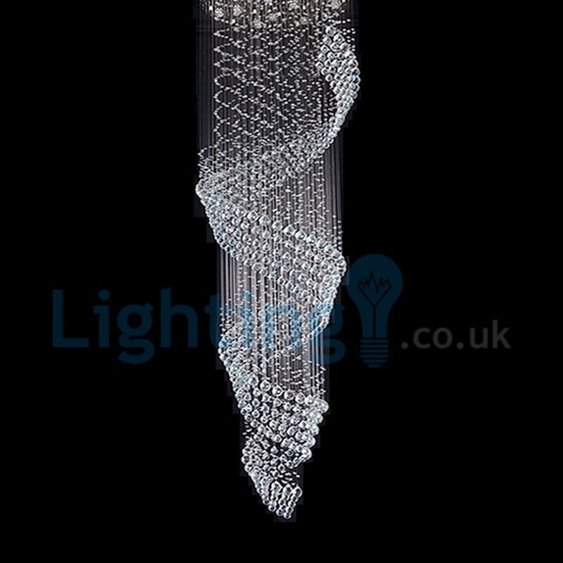 Moderný súčasný luster Závesné svietidlo na zapustenú montáž Crystal Rain Drop Light