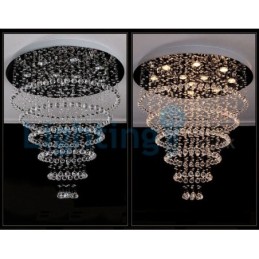 Moderný súčasný luster Závesné svietidlo na zapustenú montáž Crystal Rain Drop Light