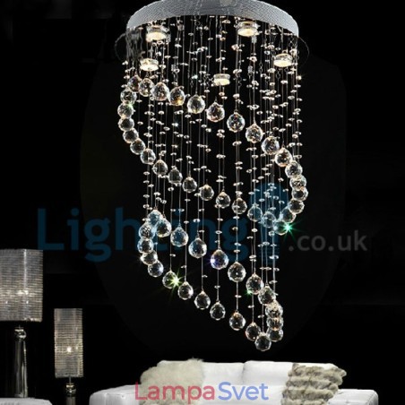 Moderný súčasný luster Závesné svietidlo na zapustenú montáž Crystal Rain Drop Light Moderný súčasný luster Závesné svietidlo na zapustenú montáž Crystal Rain Drop Light