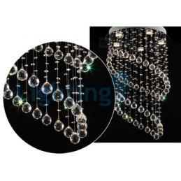 Moderný súčasný luster Závesné svietidlo na zapustenú montáž Crystal Rain Drop Light
