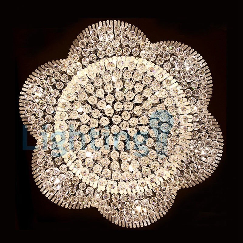Moderný súčasný luster Závesné svietidlo na zapustenú montáž Crystal Rain Drop Light