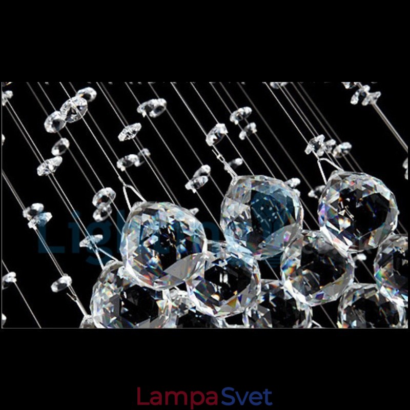 Moderný súčasný luster Závesné svietidlo na zapustenú montáž Crystal Rain Drop Light