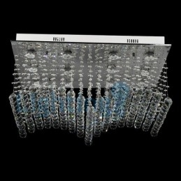 Moderný súčasný luster Závesné svietidlo na zapustenú montáž Crystal Rain Drop Light