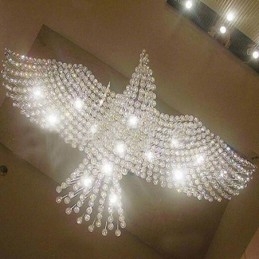 Moderný súčasný luster Závesné svietidlo na zapustenú montáž Crystal Rain Drop Light