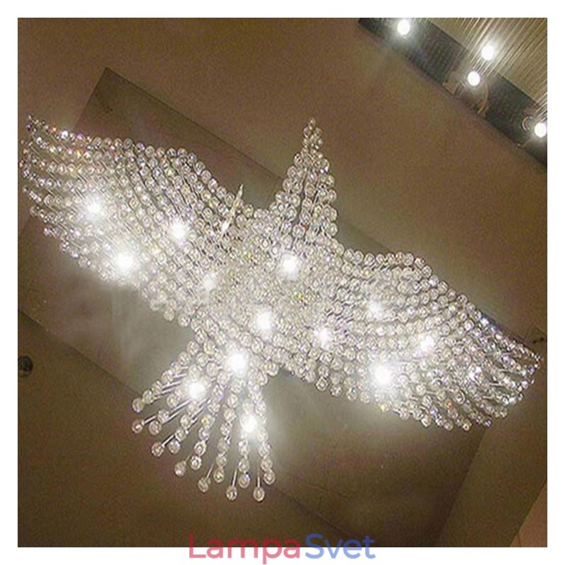 Moderný súčasný luster Závesné svietidlo na zapustenú montáž Crystal Rain Drop Light
