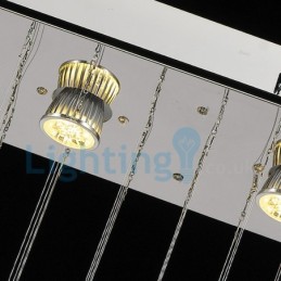 Moderný súčasný luster Závesné svietidlo na zapustenú montáž Crystal Rain Drop Light