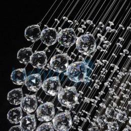 Moderný súčasný luster Závesné svietidlo na zapustenú montáž Crystal Rain Drop Light