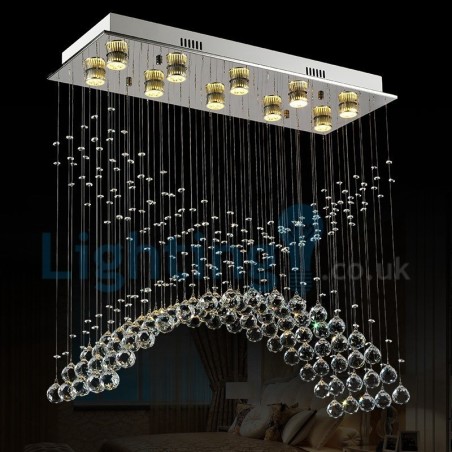 Moderný súčasný luster Závesné svietidlo na zapustenú montáž Crystal Rain Drop Light Moderný súčasný luster Závesné svietidlo na zapustenú montáž Crystal Rain Drop Light