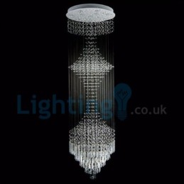 Moderný súčasný luster Závesné svietidlo na zapustenú montáž Crystal Rain Drop Light